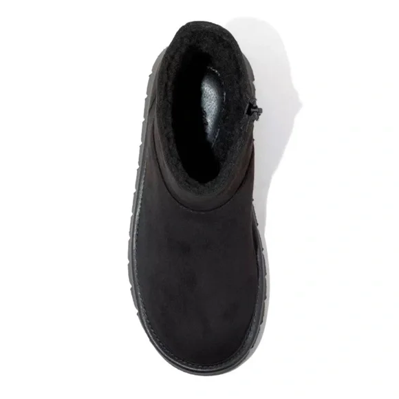 Universal Thread Women's May Black Suede Booties with Memory Foam Insole - Picture 3 of 4